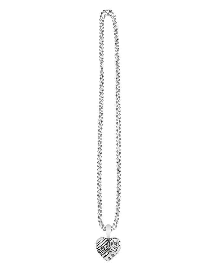 Shop Lagos Heart Of Philadelphia Necklace, 34 In Silver