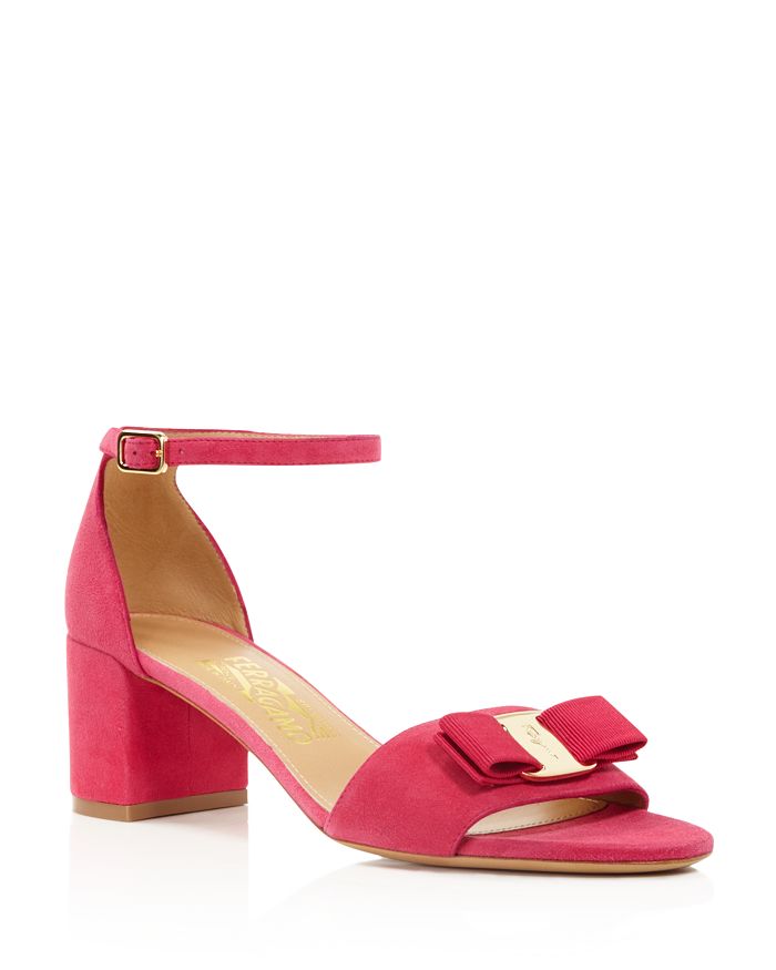 Salvatore Ferragamo Gavina Ankle Strap Block Heel Sandals