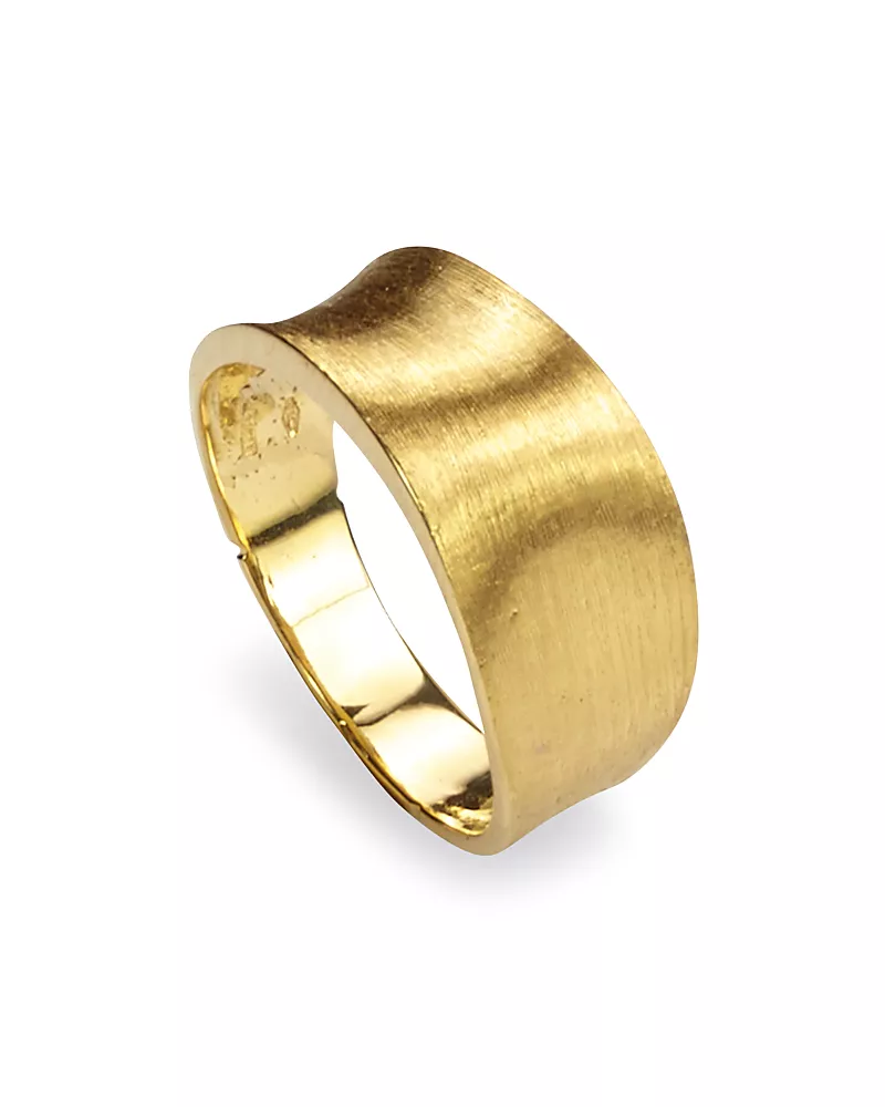 Marco Bicego 18K Yellow Gold Engraved Lunaria Small Band Ring