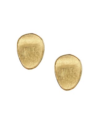 18K Yellow Gold Lunaria Stud Earrings
