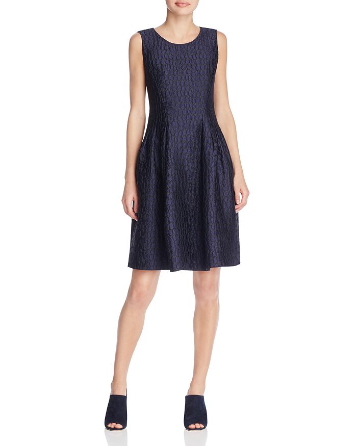 Armani Jacquard Fit-and-Flare Dress | Bloomingdale's