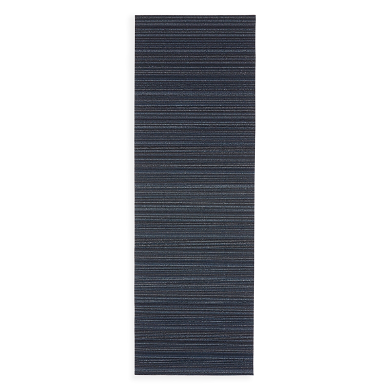 Chilewich Skinny Stripe Shag Runner, 24 X 72 In Blue
