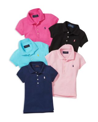 Girls' Mesh Knit Polo - Little Kid, Big Kid