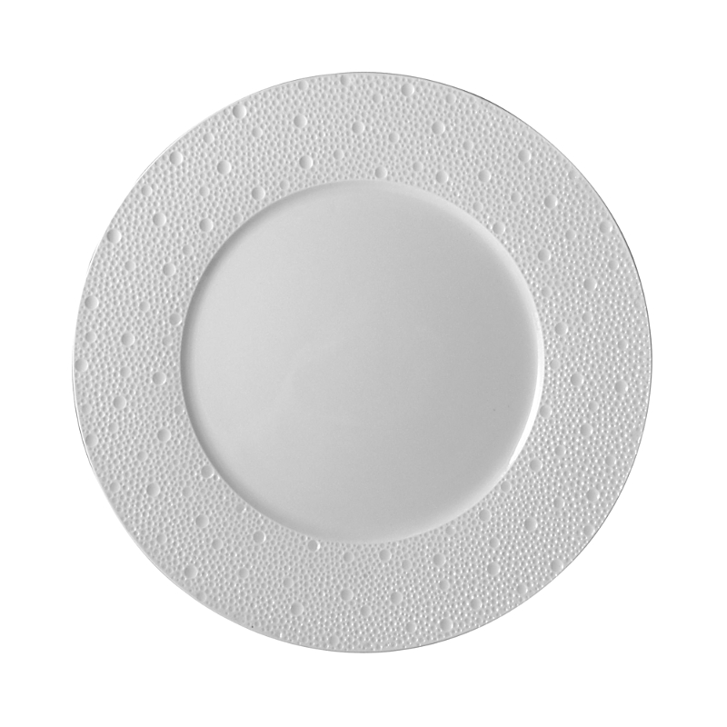 Bernardaud Ecume White Service Plate In White