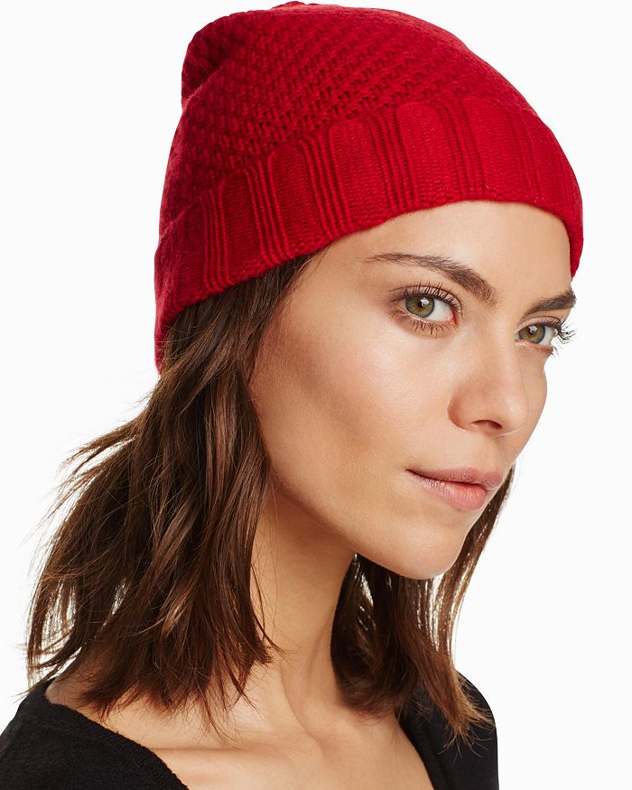 C by Bloomingdale's Waffle Knit Cashmere Hat - 100% Exclusive ...