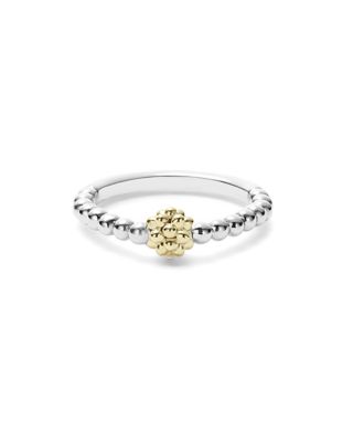 Caviar Icon 18K Gold and Sterling Silver Bead Cluster Stacking Ring