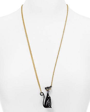 kate spade new york Jazz Things Up Cat Pendant Necklace, 26