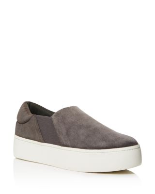 suede platform slip on