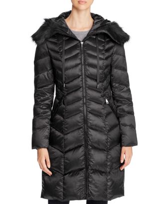 T Tahari Emma Faux Fur Trim Puffer Coat | Bloomingdale's