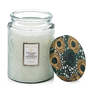 Voluspa French Cade & Lavender Large Jar Candle 18 Oz. In Clear
