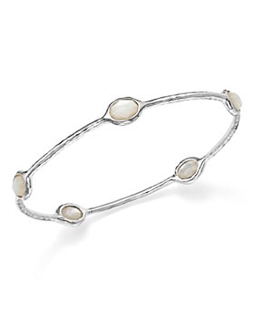 IPPOLITA - Sterling Silver Rock Candy Five Stone Bangle in Mother-Of-Pearl