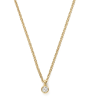 Zoe Chicco 14K Yellow Gold Bezel Diamond Necklace, 14