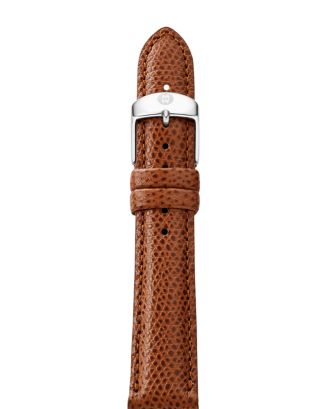 MICHELE Chestnut Leather Watch Strap, 16mm Bloomingdale's
