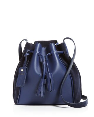 Longchamp Penelope Leather Bucket Bag 