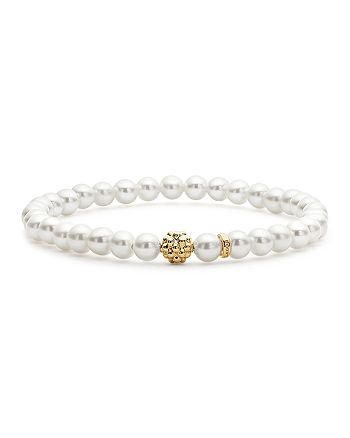 LAGOS - Caviar Icon Cultured Freshwater Pearl Bracelet with 18K Gold Caviar Station