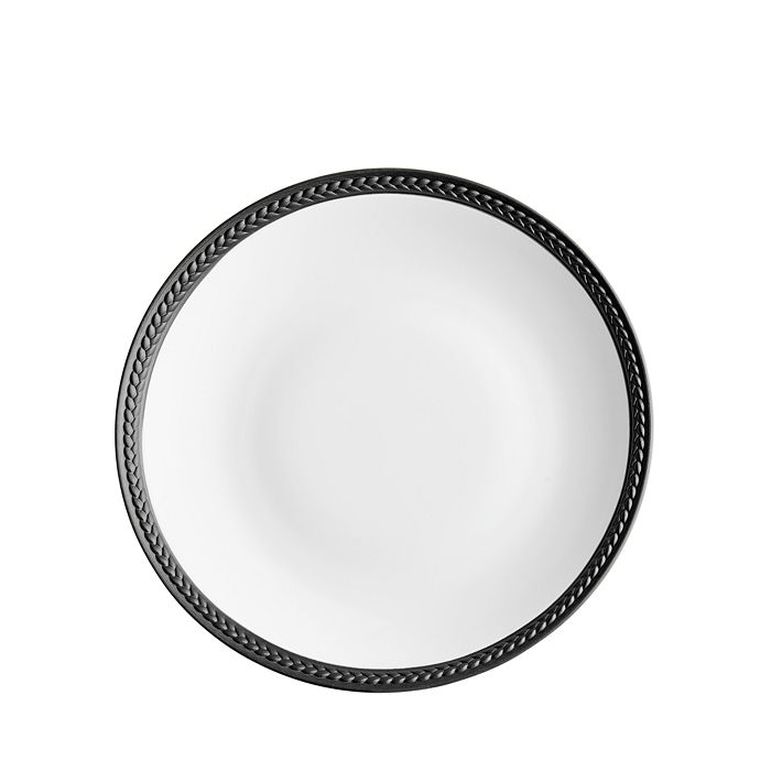 Shop L'objet Soie Tressee Black Bread And Butter Plate In White/black