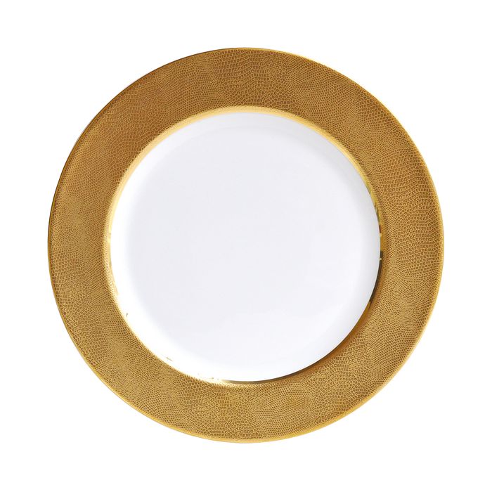 Bernardaud Sauvage White Service Plate In Gold/white