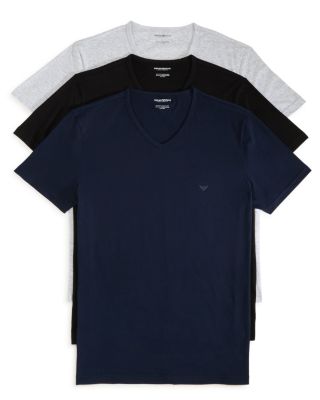 Armani Pure Cotton V-Neck T-Shirts 