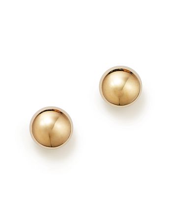 Bloomingdale's - 14K Yellow Gold Flat Ball Stud Earrings - 100% Exclusive