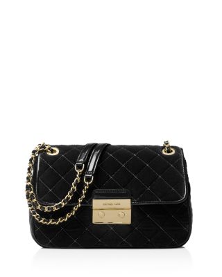 Michael kors sloan lg 2024 chain shoulder bag black