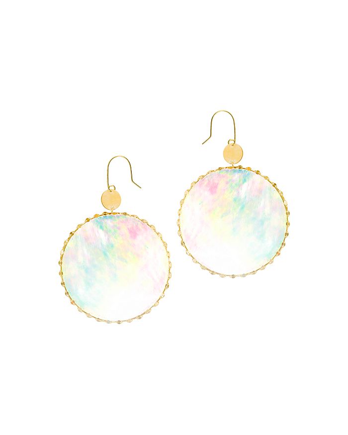 Lana Jewelry 14K Yellow Gold Cielo Mother-Of-Pearl Disc Drop