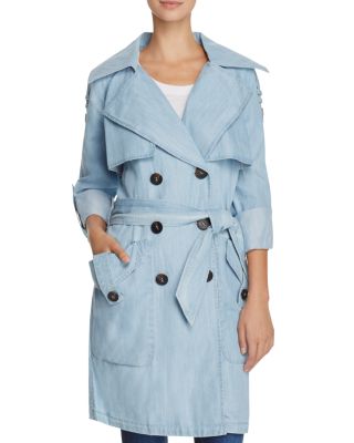 BCBGeneration - Chambray Double Breasted Trench Coat - Compare at $258