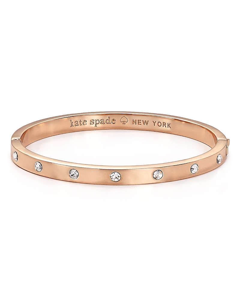 Kate Spade Set In Stone Stone Hinged Bangle In Rose