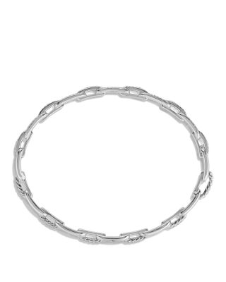 Stax Chain Link Bracelet with Diamonds in 18K White Gold