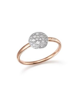 Sabbia Ring with Diamonds in 18K Rose Gold