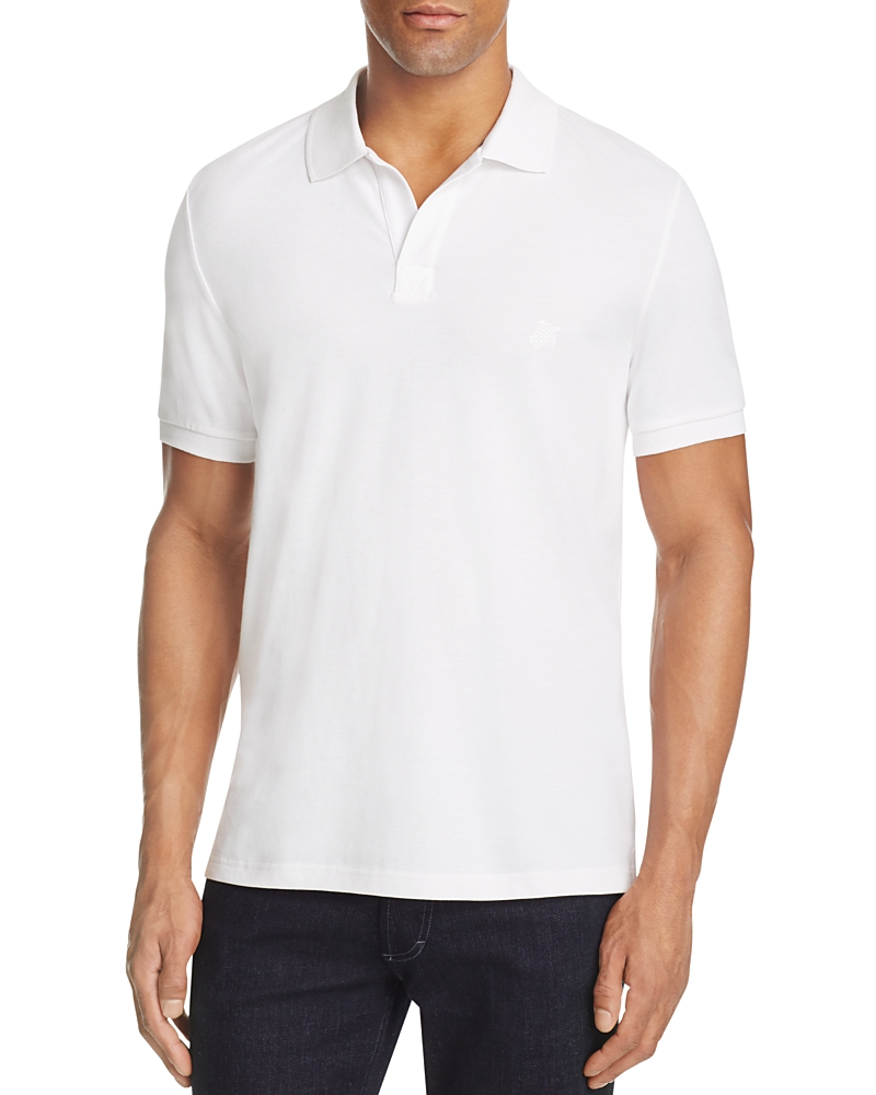 Vilebrequin Terry Cotton Pacific Polo Shirt In White