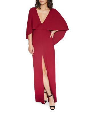 Halston heritage cape outlet sleeve dress