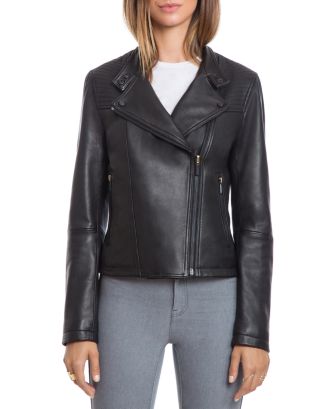 BAGATELLE.CITY Lamb Leather Quilted Moto Jacket | Bloomingdale's