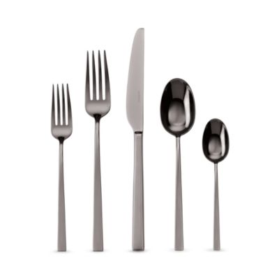 Sambonet - Linea Q Black 5-Piece Place Setting