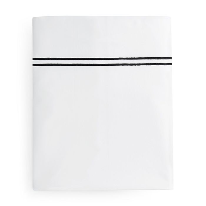Shop Sferra Grande Hotel Flat Sheet, King In White/black