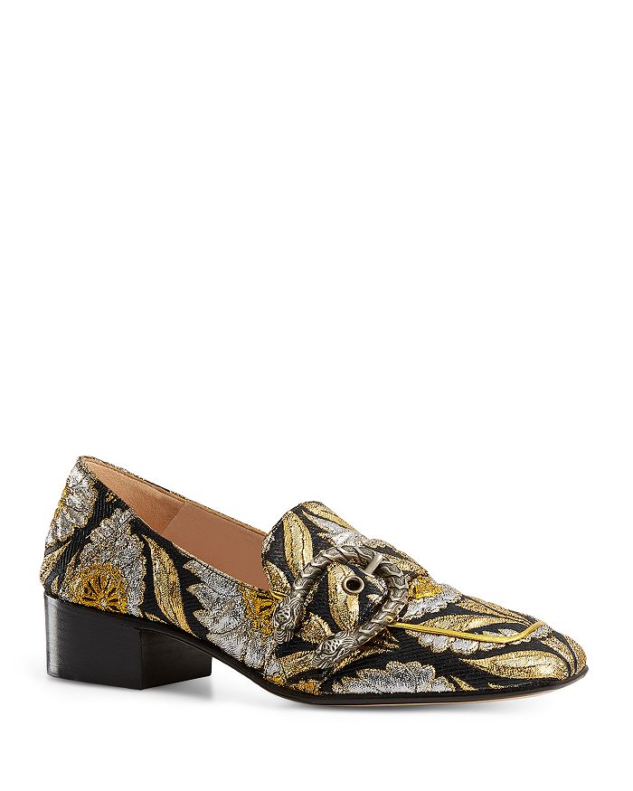 Gucci top brocade loafers