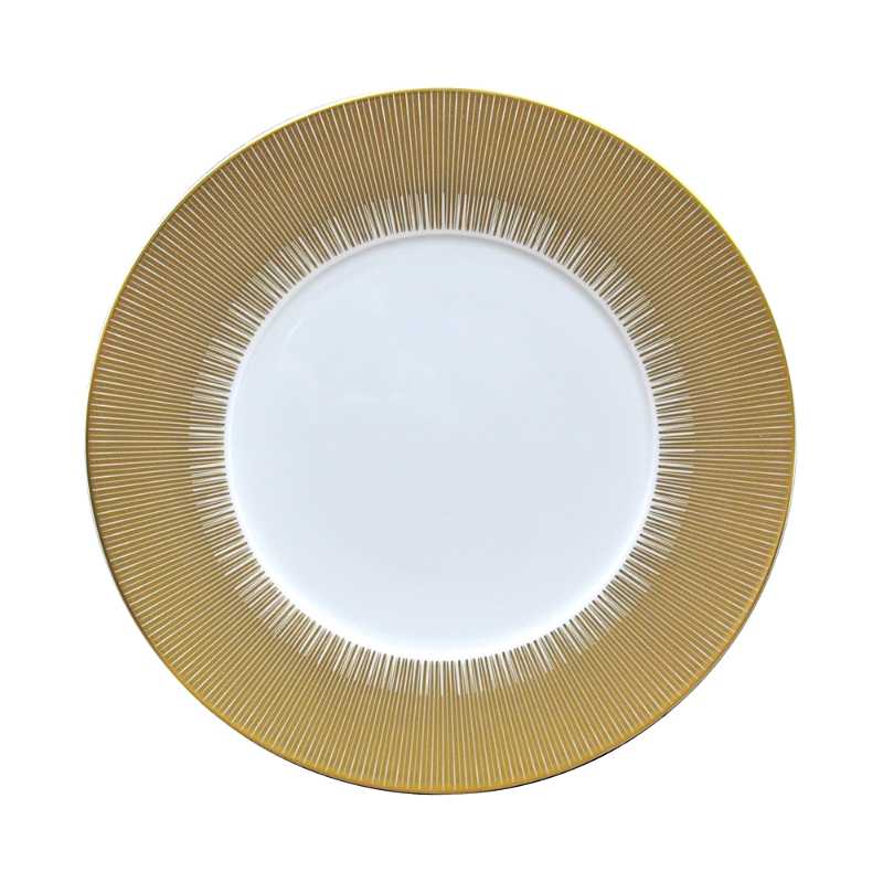 Bernardaud Sol Large Service Plate In Gold/white