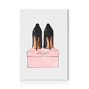 Oliver Gal Night Out Stilettos Wall Art, 20 X 30 In Light Pastel Pink