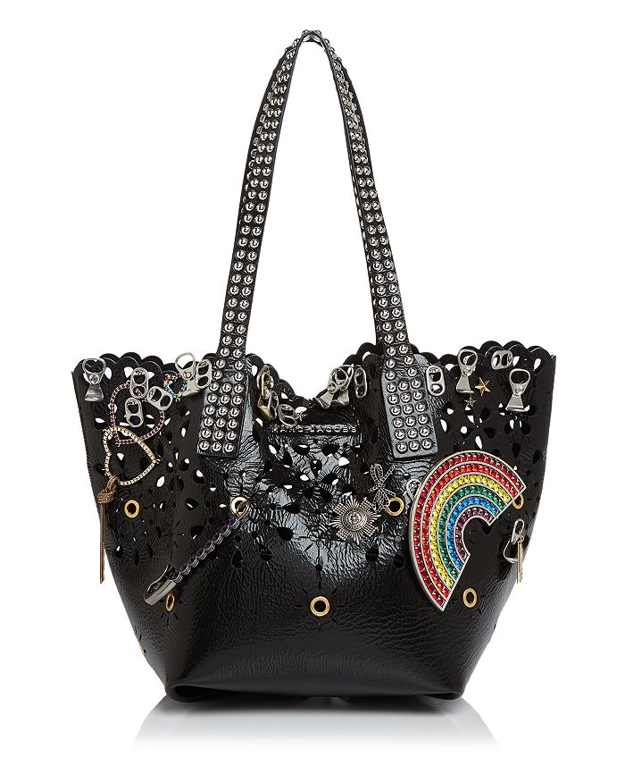 MARC JACOBS Wingman Laser Cut Embellished Patent Leather Tote