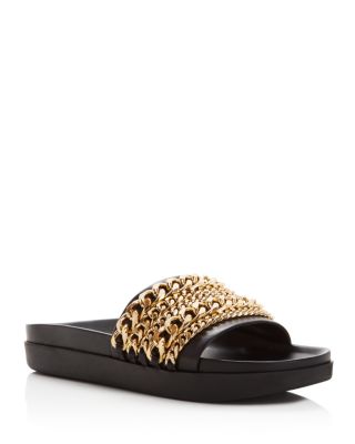Kendall Kylie KENDALL and KYLIE Shiloh Chain Pool Slide Sandals