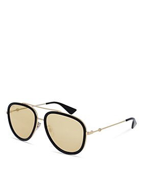 Gucci - Men's Mirrored Brow Bar Aviator Sunglasses, 57mm