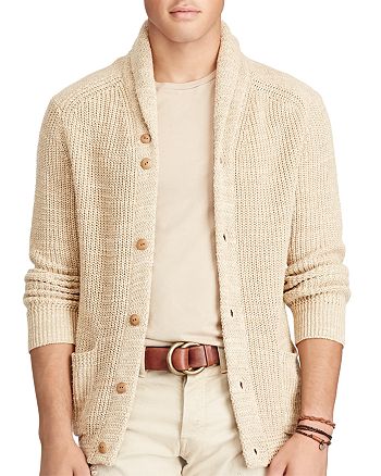 Aanval Dosering een vuurtje stoken Polo Ralph Lauren Cotton Linen Shawl Collar Cardigan Sweater |  Bloomingdale's