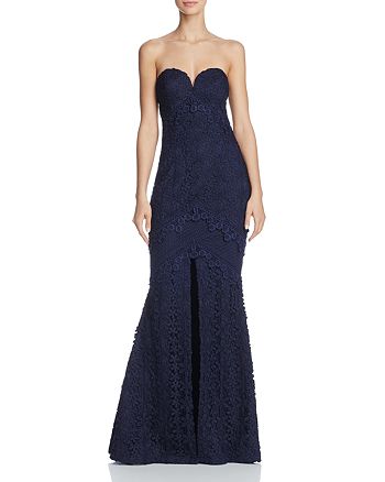 Bariano Strapless Lace Gown | Bloomingdale's
