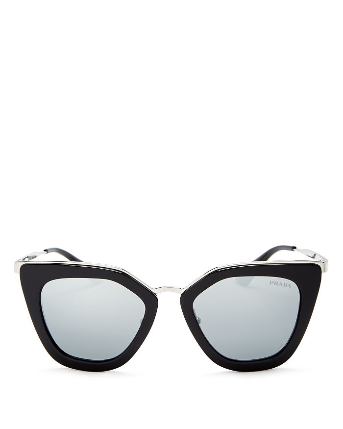 Prada - Women's Mirrored Cat Eye Sunglasses, 52mm