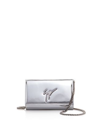 Giuseppe Zanotti - Logo Metallic Patent Leather Clutch