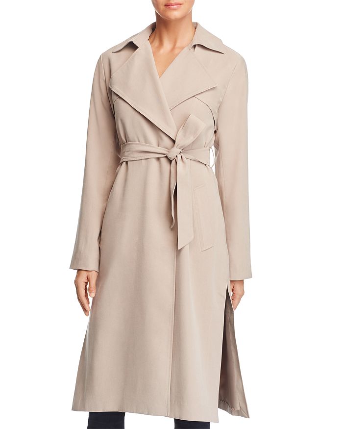 Cole Haan Player Button Front Trench Coat In Sand