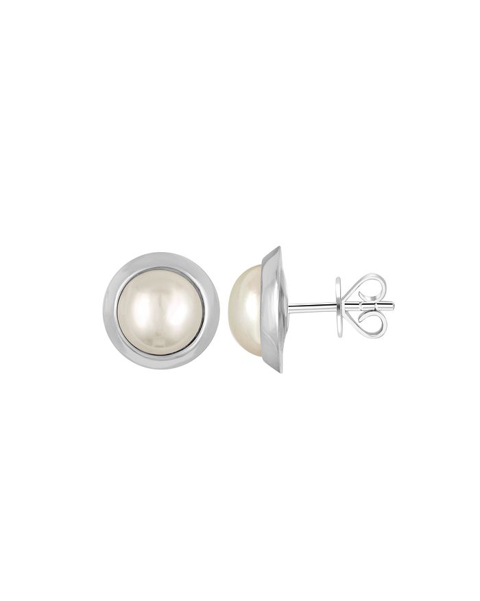 MAJORICA SIMULATED PEARL STUD EARRINGS,OME2014SPW
