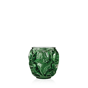 Lalique Tourbillons Small Vase In Green