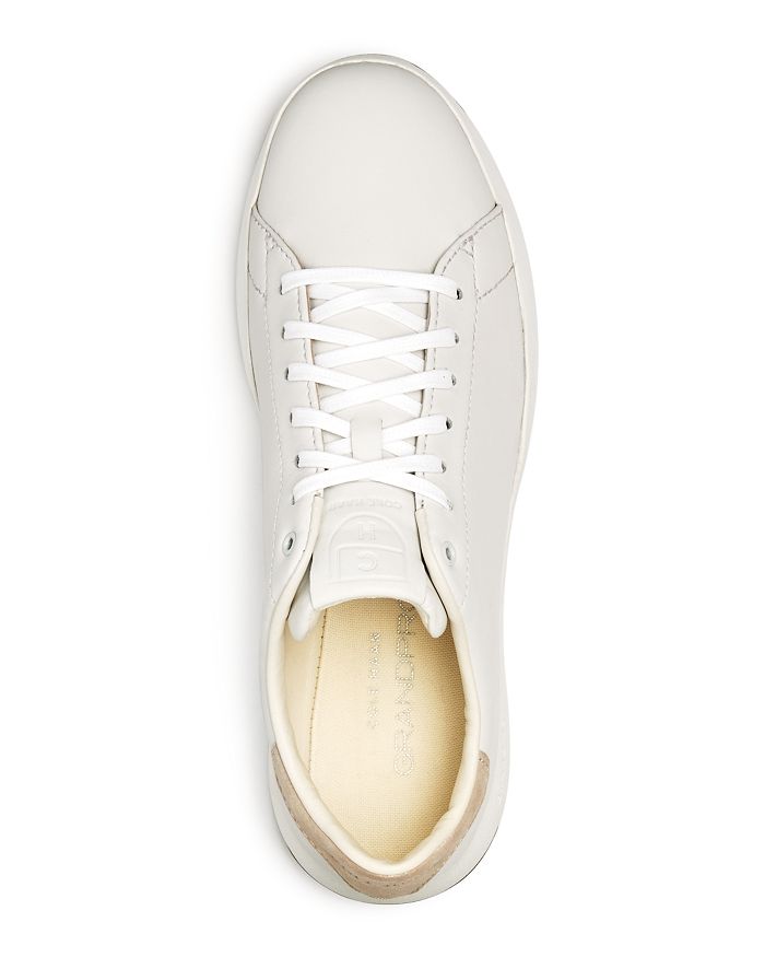 Shop Cole Haan Men's Grandpro Leather Lace Up Sneakers In White