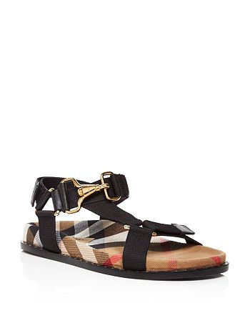 Burberry Ardall Check Ankle Strap Sandals | Bloomingdale's