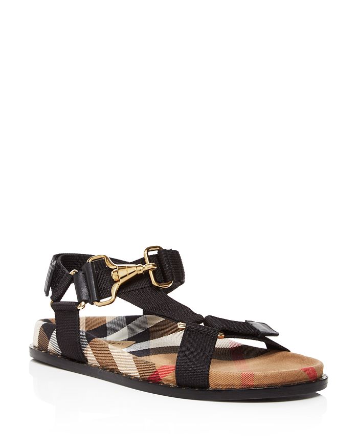 Burberry ardall web y house check sandals on sale